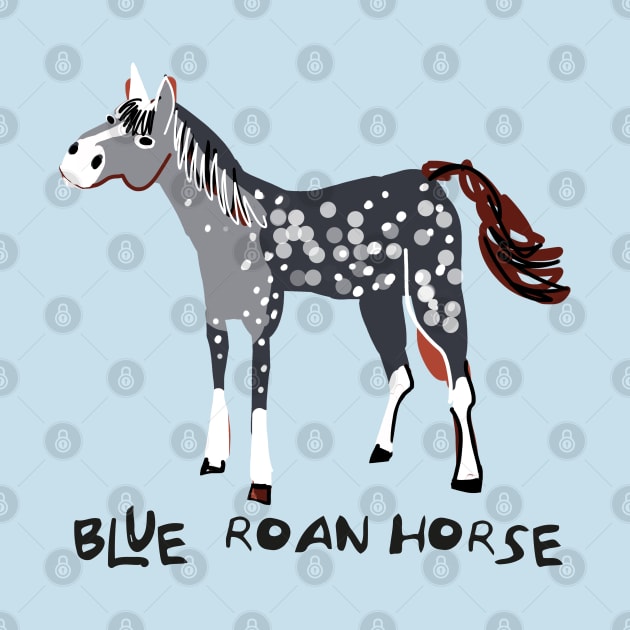 Blue Roan horse by belettelepink