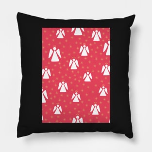 Guardian Angel on red Pillow