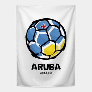 Aruba Football Country Flag Tapestry