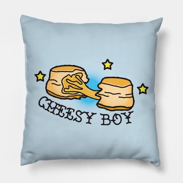 Cheesy Boy Pillow by Buenos Biscuits