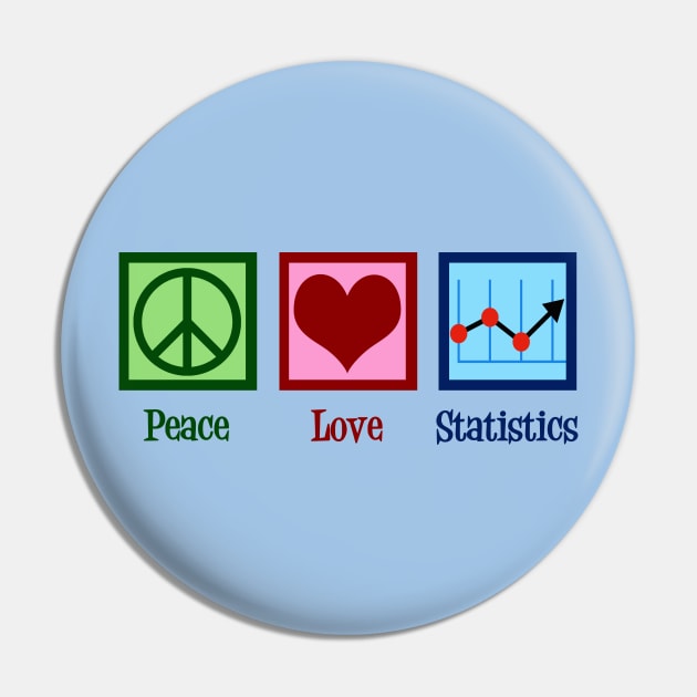 Peace Love Statistics Pin by epiclovedesigns