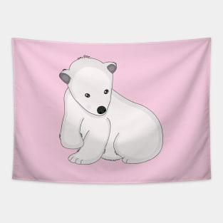 Playful Polar Bear Tapestry