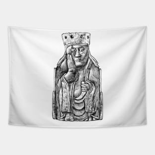 Royal Grace: The Lewis Chessmen Queen Design Tapestry