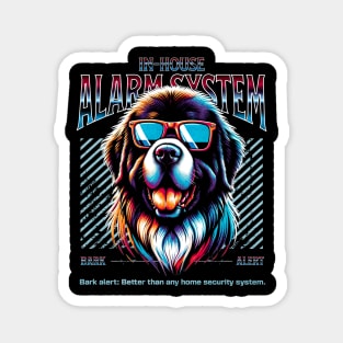 Bark Alert Newfoundland Dog Magnet