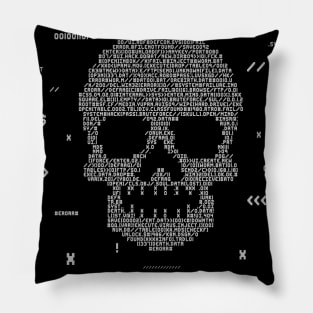 Hacked Skull Pillow