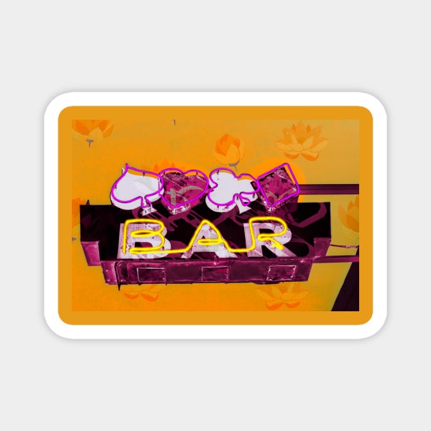 John Margolies Four Aces Bar Remix Magnet by SABREart