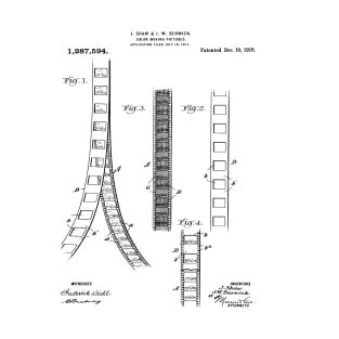 Movie Film Editor Gift Filmstrip Patent Print 1918 T-Shirt