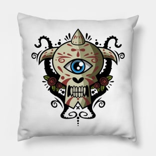 Cyclops Skull with tentacls Pillow