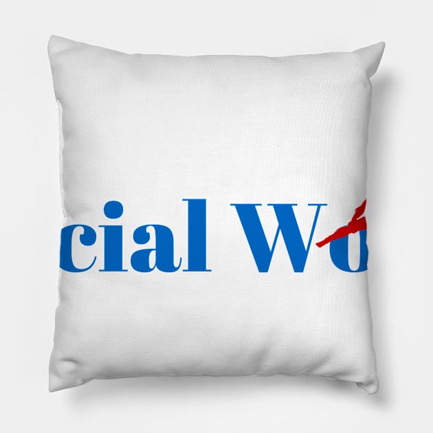 Master Social Work Ninja Pillow by ArtDesignDE