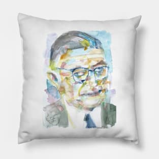 SARTRE - watercolor portrait .€ Pillow