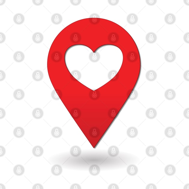 Heart Location Icon - light background by DPattonPD