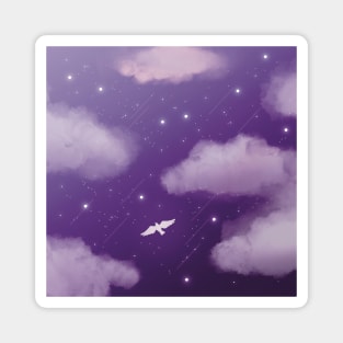 Beautiful Purple Night Sky Magnet