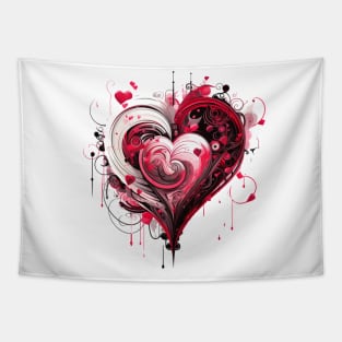 Heart Nouveau Design (Candy) Tapestry