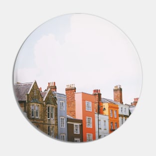 Colourful London buildings Pin