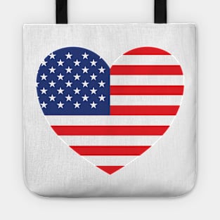 American Flag Heart Tote