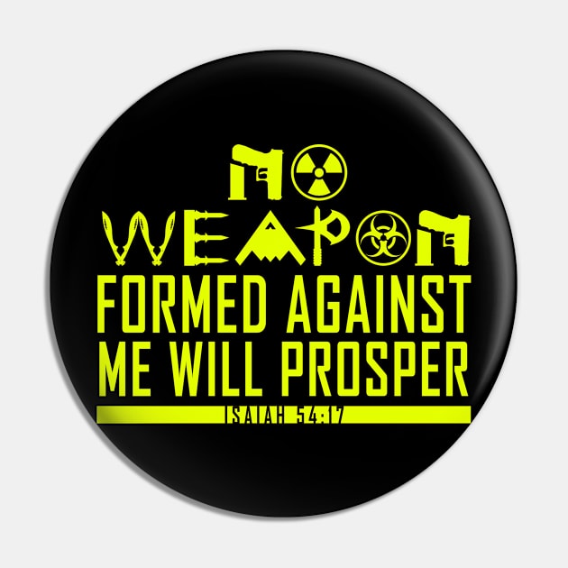 No Weapon Formed (Yellow) Pin by Wakanda Forever