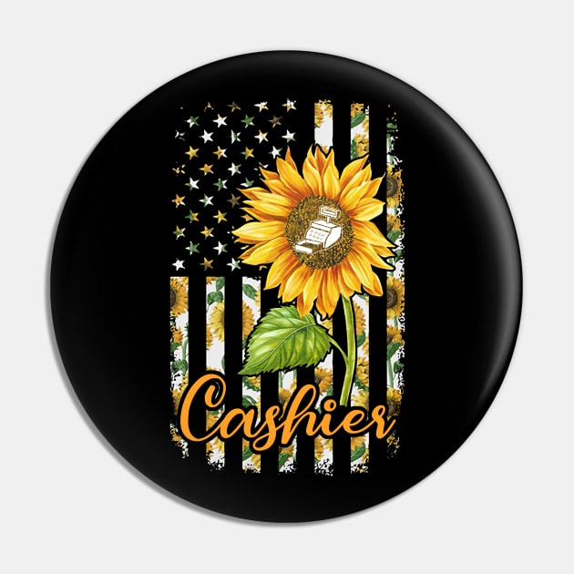 Cashier Flag - Sunflower Pin by janayeanderson48214