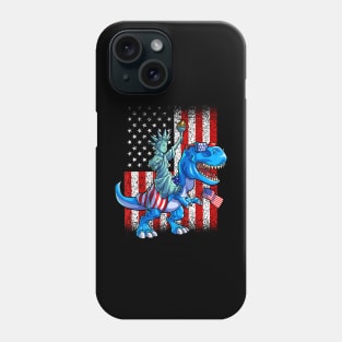 Dino Statue Of Liberty 4Th Of July Phone Case