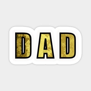 HAPPY Fathers Day Dad Gold Minimal Text Magnet
