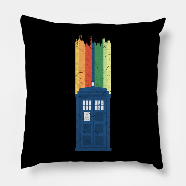 A New Doctor Is In The House - 13th Stripes Blue Police Box 2 Pillow by EDDArt