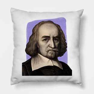 English Philosopher Thomas Hobbes illustration Pillow