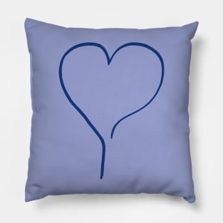 My Blue Heart on the right line  - Oneliner Pillow