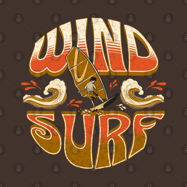 Wind Surfer Distressed Vintage Graphic by Speshly