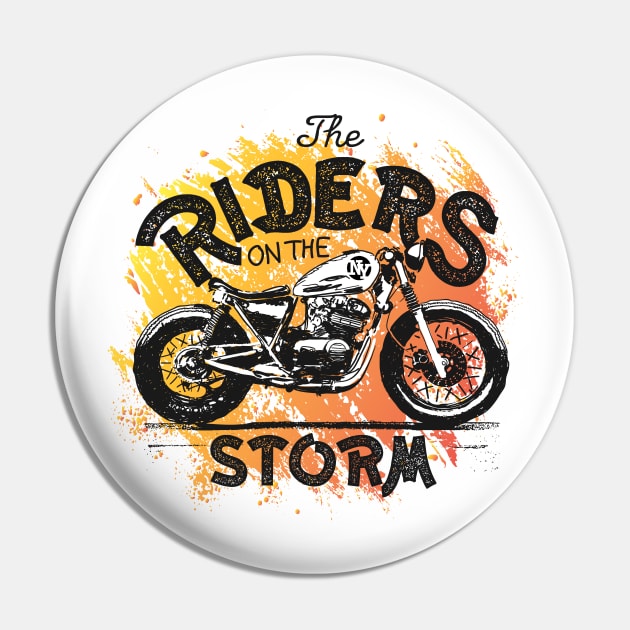 Vintage Motorcycle Rider Pin by Mako Design 