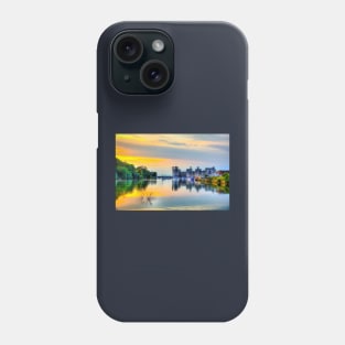 Caernarfon Castle Sunset On The Marina Phone Case