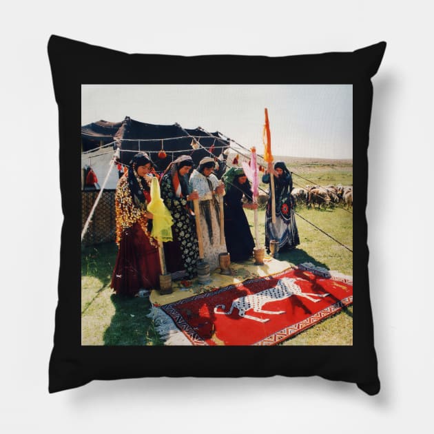 Iranian tribal people Pillow by mazis