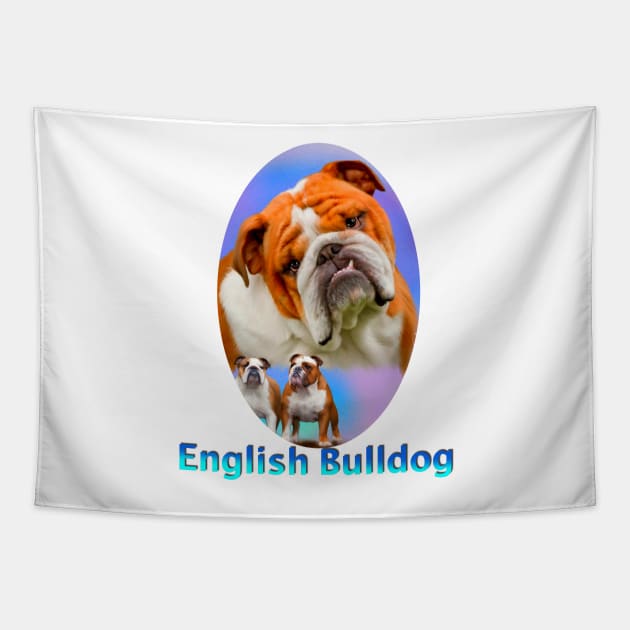 English Bulldog Tapestry by BHDigitalArt