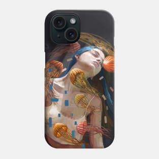 The girl with the jellyfish tattoo Phone Case