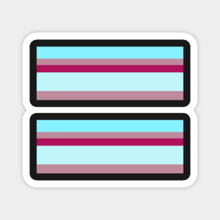 BLUE RETRO VINTAGE STRIPE PATTERN | COOL TONE PALETTE Magnet