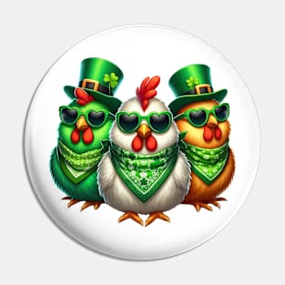 St Patricks Day Trio of Turkeys Pin