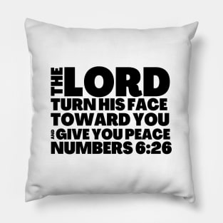 Numbers 6-26 His Face Shine Toward You Pillow