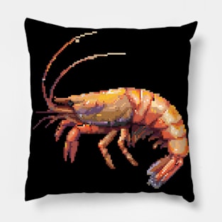 Pixelated Shrimp Artistry Pillow