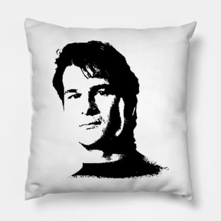 Patrick Swayze Portrait Pillow