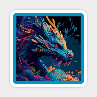 Blue wise dragon Magnet