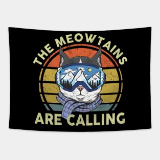 The Meowtains Are Calling - Love Cats Tapestry