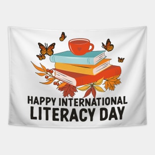 Happy International Literacy Day Book Lover Reading Tapestry