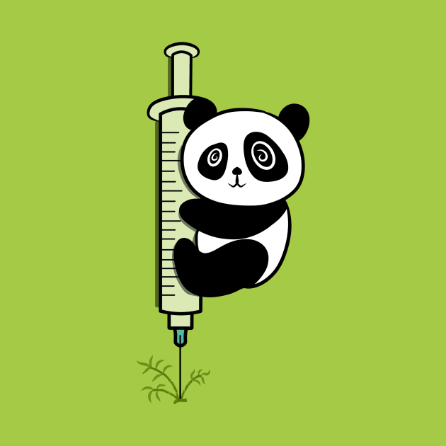 Panda Vaccine with syringe for your children by LEMONEKO