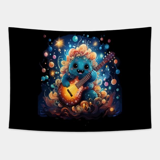 Starfish Playing Guitar Tapestry by JH Mart