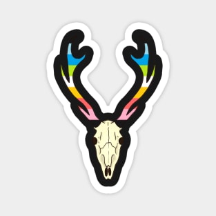 Queer Gay Pride Deer Skull Magnet