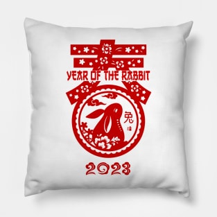 Yin Yang Year of the Rabbit - Happy Chinese New Year 2023 Pillow