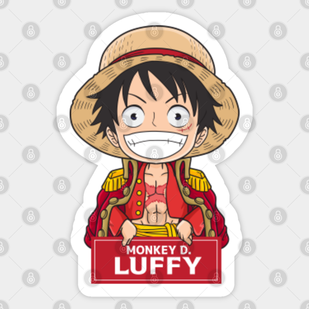 Monkey D Luffy Chibi - One Piece Anime - Sticker | TeePublic