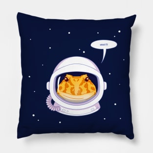 Albino Pacman Frog, Space Theme! Astronaut Pacman Frog Pillow