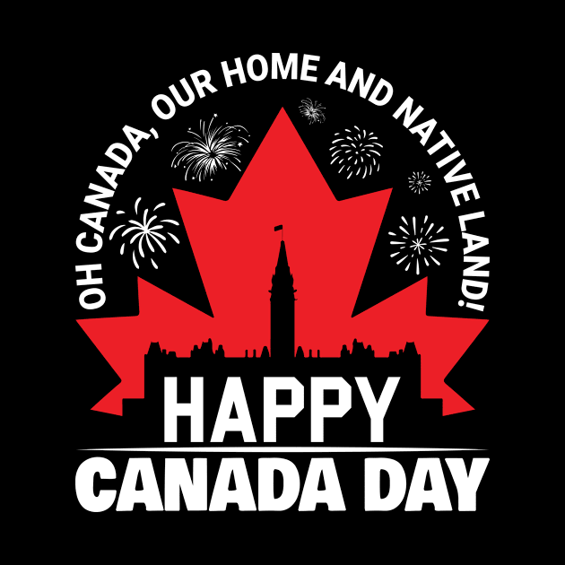 Happy Canada Day T-Shirt Patriotic Typography Design by Rash_Design