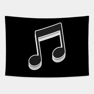 Black Music Note Tapestry