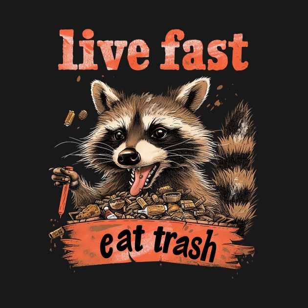 live fast eat trash by Stephanie Francoeur Art