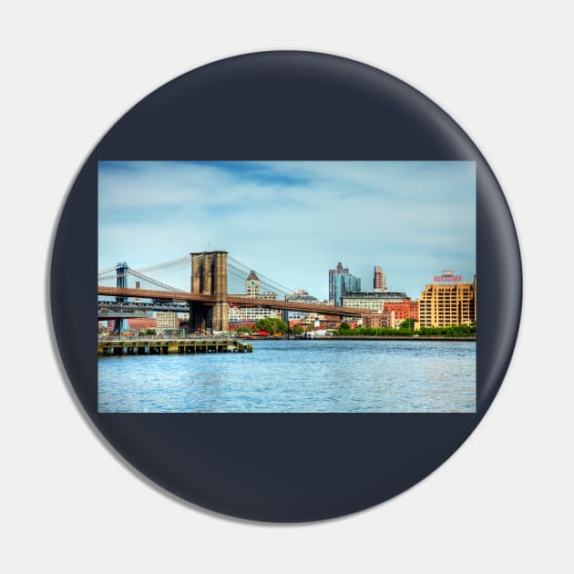 Brooklyn Bridge East River New York City Pin by tommysphotos